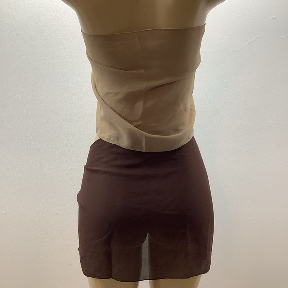 Zuliana Brown and Tan Tie Two Sarong Bundle. Made In USA. - Picture 2 of 4